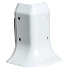 ANGLE DE RACCORDEMENT EXTERIEUR PERCE POUR PLINTHE HT 85mm BLANC PL2E 85 HY